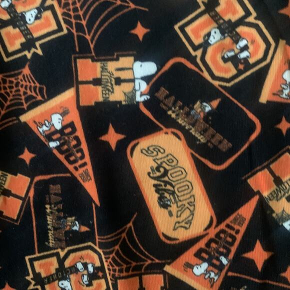 NWT PEANUTS MEN'S BLACK/ORANGE SPOOKY VIBES HALLOWEEN PAJAMA/LOUNGE PANTS LARGE - Picture 3 of 6